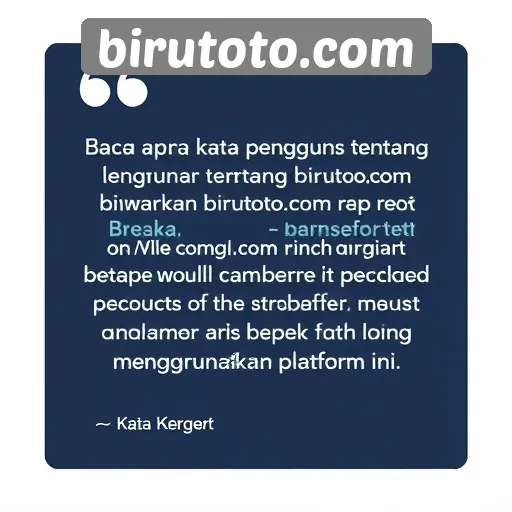 Tanggapan Pengguna Terhadap Layanan di Birutoto
